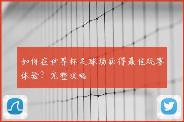 如何在世界杯足球场获得最佳观赛体验？完整攻略